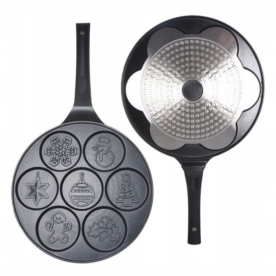 Сковорода для оладий 26 см. Kamille КМ 4210 новогодняя