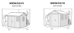 Пластиковый хозблок Keter Newton Plus 975 brown
