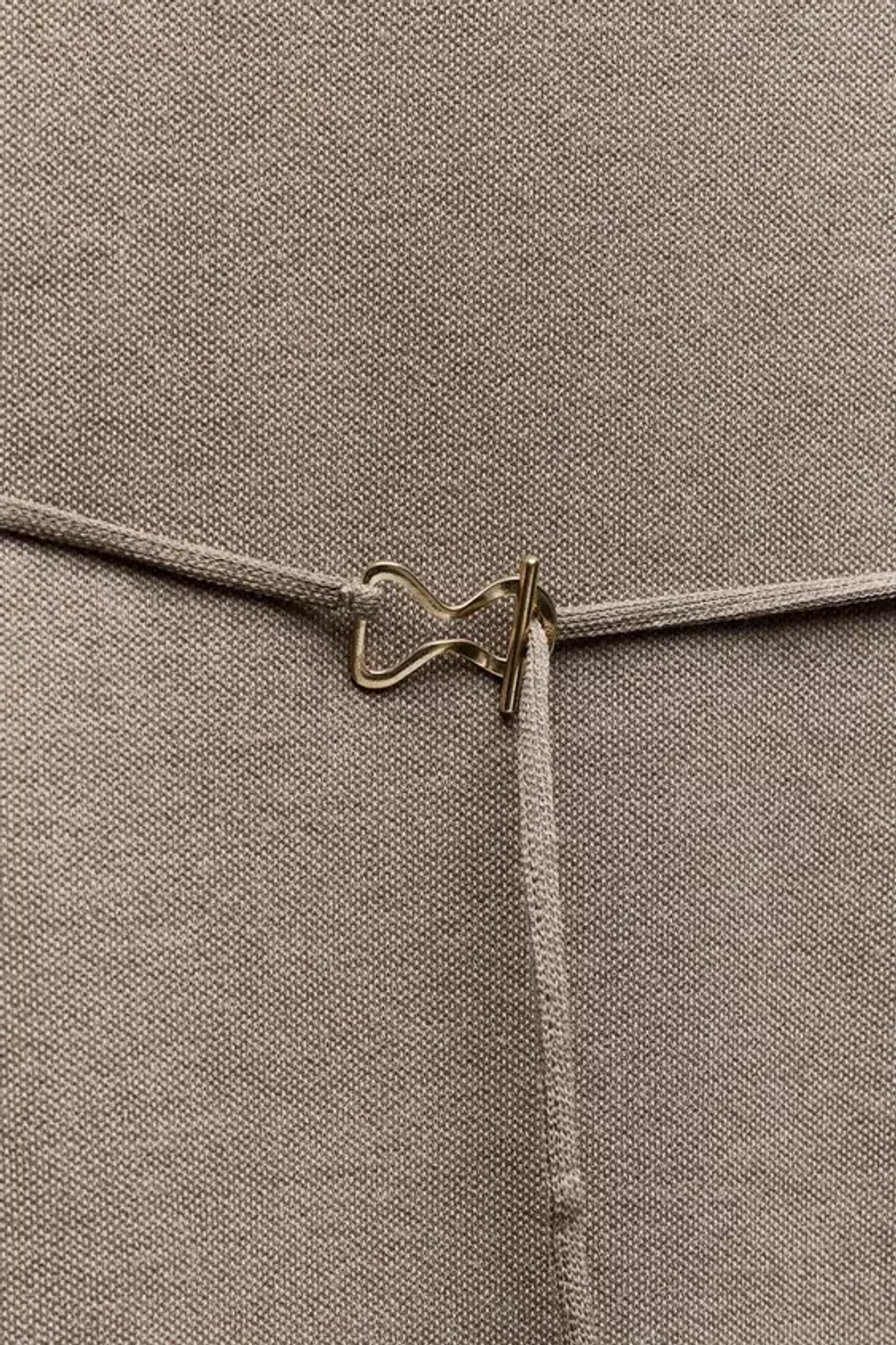 ZARA ТОП ИЗ МЯГКОЙ ТКАНИ ПИКЕ С ВОРОТНИКОМ-СТОЙКОЙ, РЫЖЕВАТО-КОРИЧНЕВЫЙ С МЕЛАНЖЕВЫМ ЭФФЕКТОМ