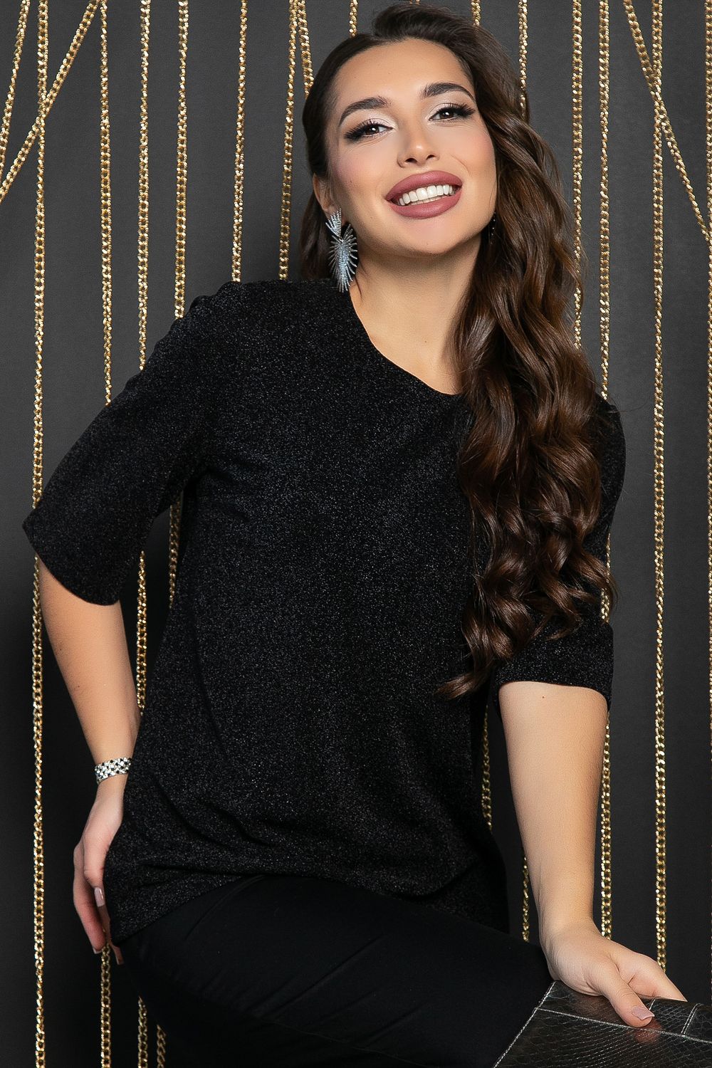 Блуза Колин (черная) Б11880 LT Collection