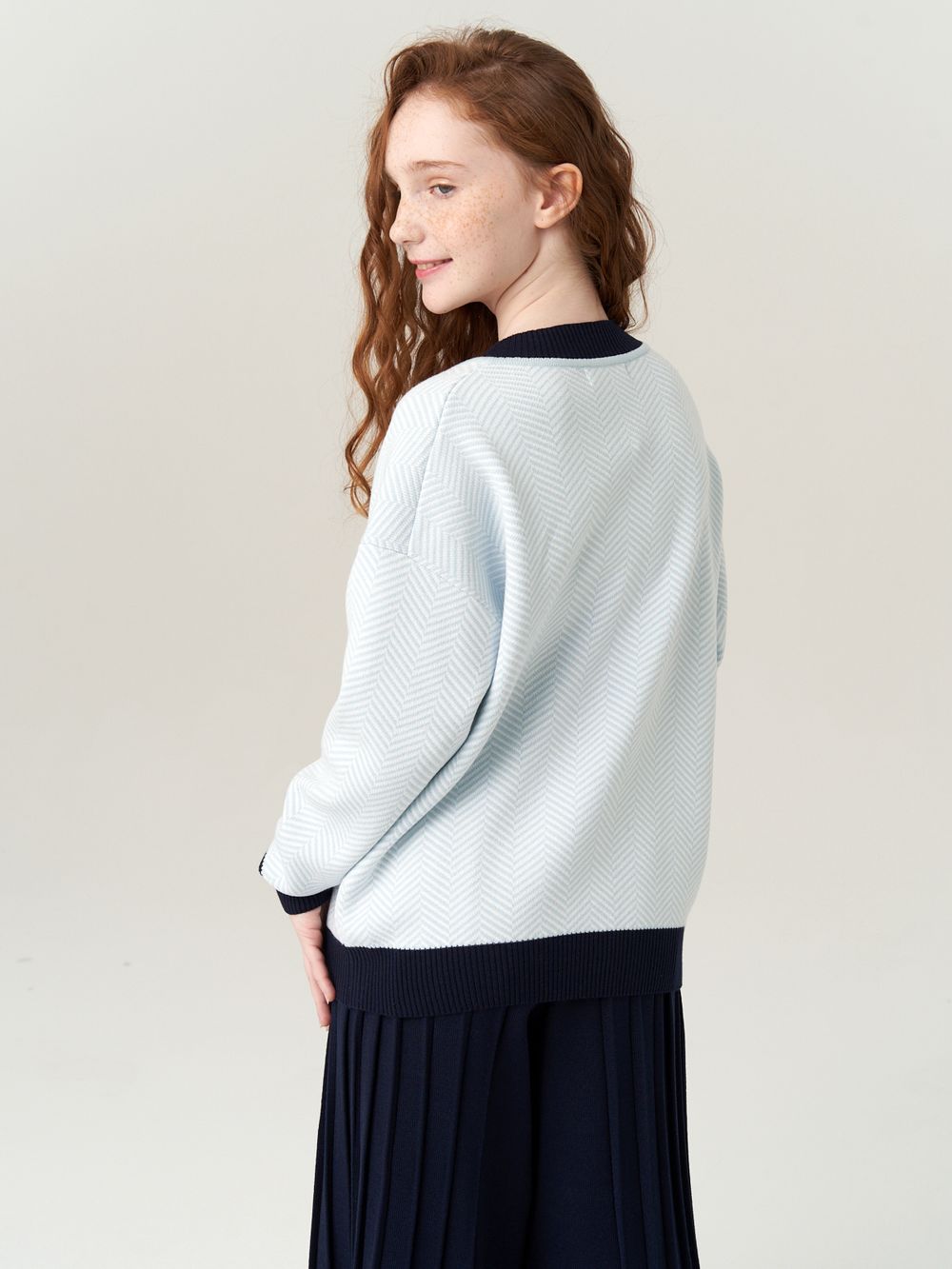 Джемпер для девочки AT954 небесно-голубой