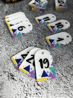 Номерки для гардероба акрил 3х5 см