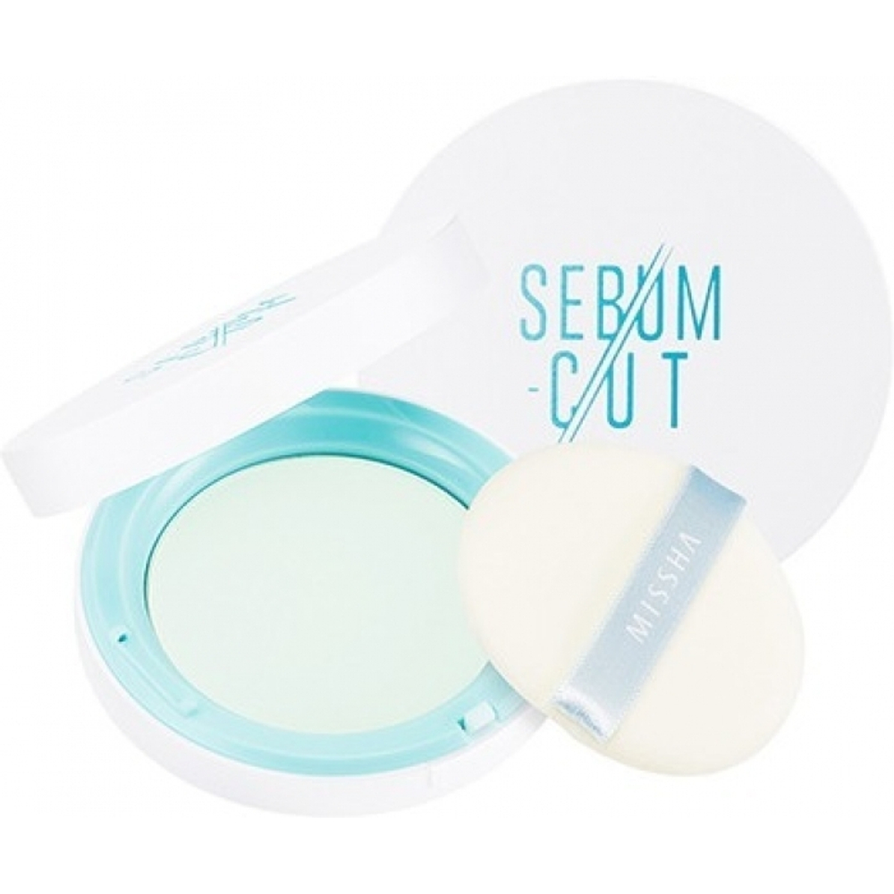 Пудра компактная матирующая для лица MISSHA Sebum-Cut Powder Pact Clear Mint 11 г