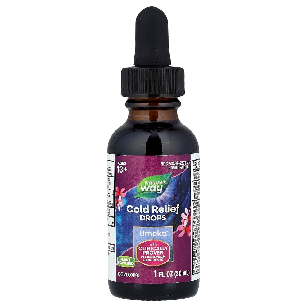 Nature's Way, Umcka®, капли от холода, для детей 13+, 30 мл (1 жидк. Унция)