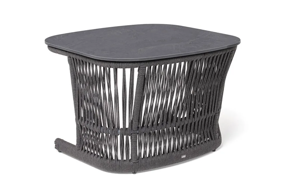 "Лугано" журнальный стол 76х76 H55 см из HPL, цвет "серый гранит"
