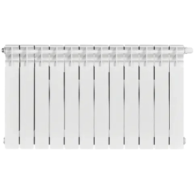 Радиатор биметаллический STOUT TITAN VENTIL 500 - 12 секций (подключение нижнее правое, цвет белый)