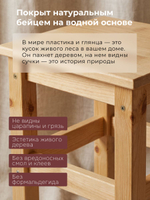 Табурет для кухни, 33х33х45, Одвар, деревянный, бейц, IKEA