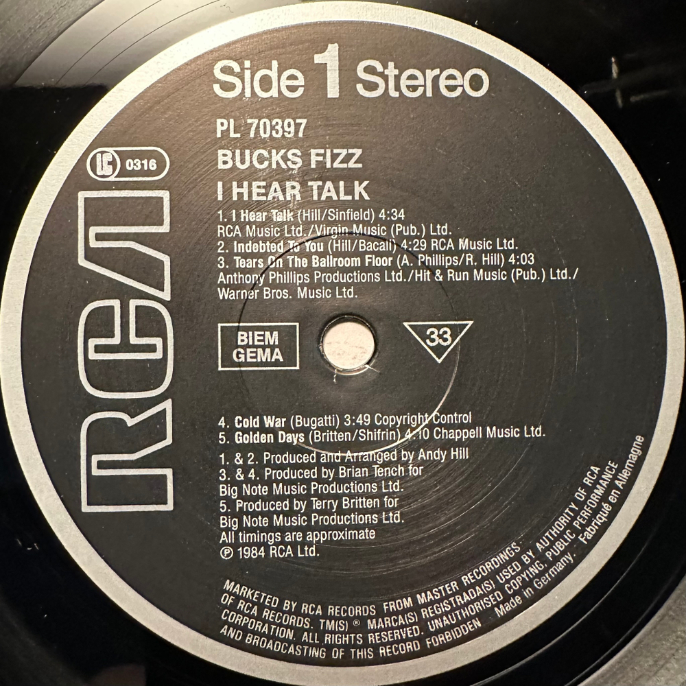 Bucks Fizz - I Hear Talk (Германия 1984г.)