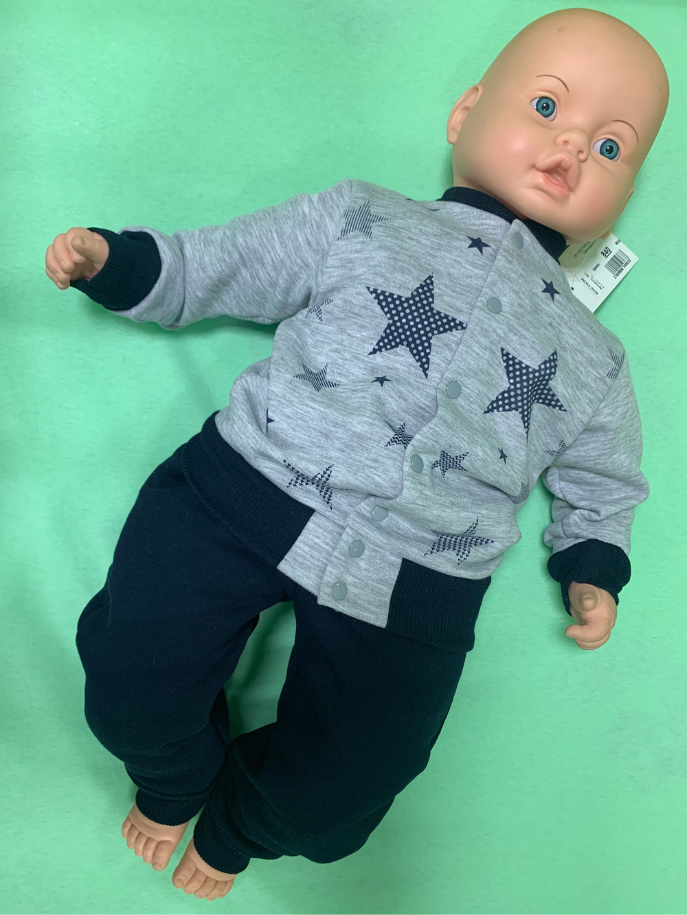 201 КОСТЮМ Цвет: серый (меланж) (ИП Лахитова И.И.) (Размер: 92)