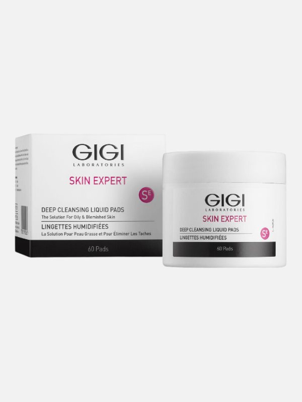 Влажные очищающие диски глубокого очищения Deep cleansing Liquid Pads, Skin Expert, GiGi, 60 шт