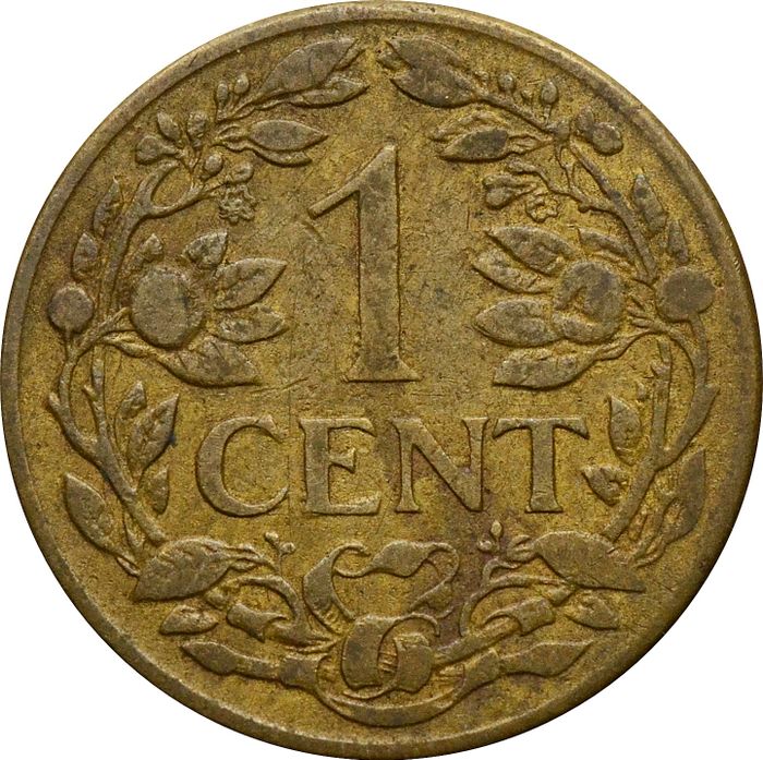 1 цент 1943 Суринам