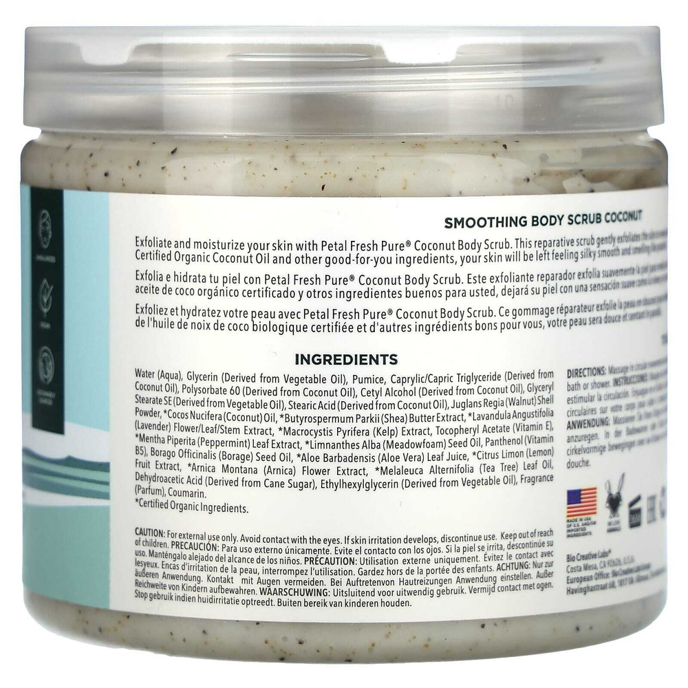 Petal Fresh, скраб для тела, придающий коже гладкость, кокос, 473 мл (16 унций)