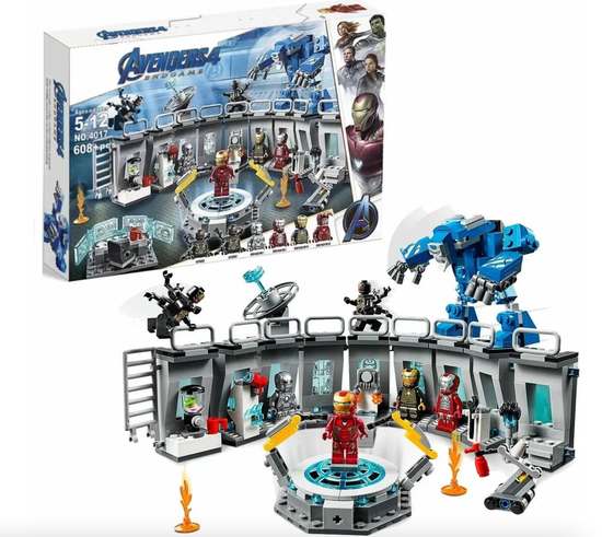Конструктор Аvengers «Лаборатория Железного Человека» 608 деталей арт.4017