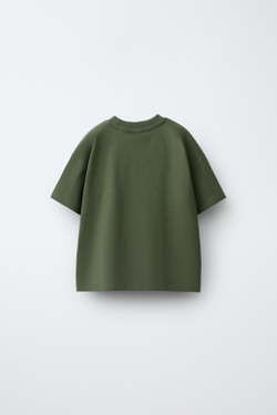 ZARA ФУТБОЛКА С НАДПИСЬЮ, ХАКИ