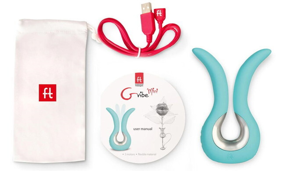 Перезаряжаемый универсальный массажер G-Vibe Mini (6 режимов) (Цвет: темно-синий с золотым)