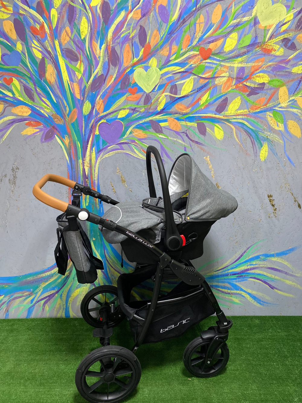 Коляска  BELLA LUX (3 в 1) (RIKO BASIC) 01 темно-серый