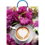 Пакет ПЭ с пластмассовыми ручками 38+3см(Паула) Глянцевый Артпл (комплект 5 шт)