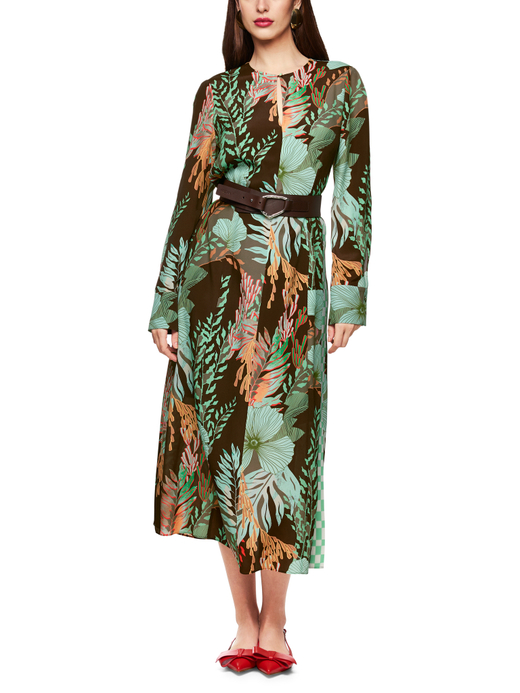 Платье из вискозы и шелка