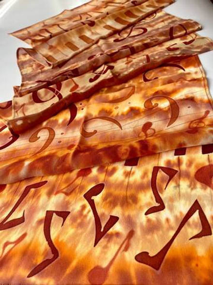 Шарф ручной работы из натурального шелка (3)