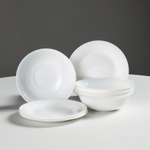 MILLIMI Набор столовой посуды 8пр (тарелка 17,5см - 4шт., салатник 16,5см - 4шт.), опаловое стекло