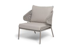 "Альмерия" кресло плетеное из роупа, каркас из алюминия, цвет бежевый