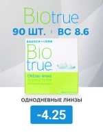 Однодневные контактные линзы Biotrue ONEday (уп. 90 линз)