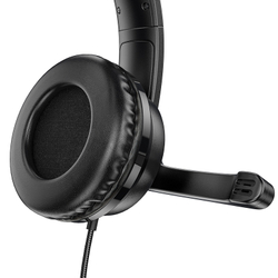 Игровые наушники с микрофоном Hoco W103 Magic tour gaming headphone Black Черные