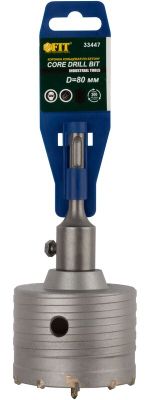 33447 Коронка кольцевая по бетону, хвостовик 110 мм (sds-plus) в сборе, 80 мм FIT