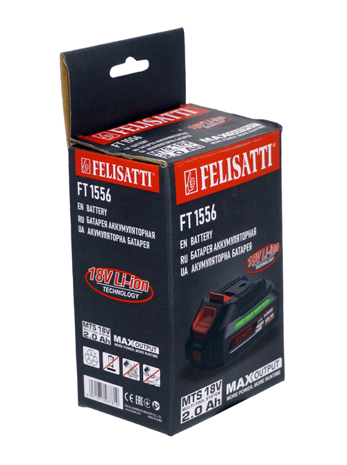 Аккумуляторная батарея Felisatti FT1556, Li-Ion, 18 В, 2 Ач