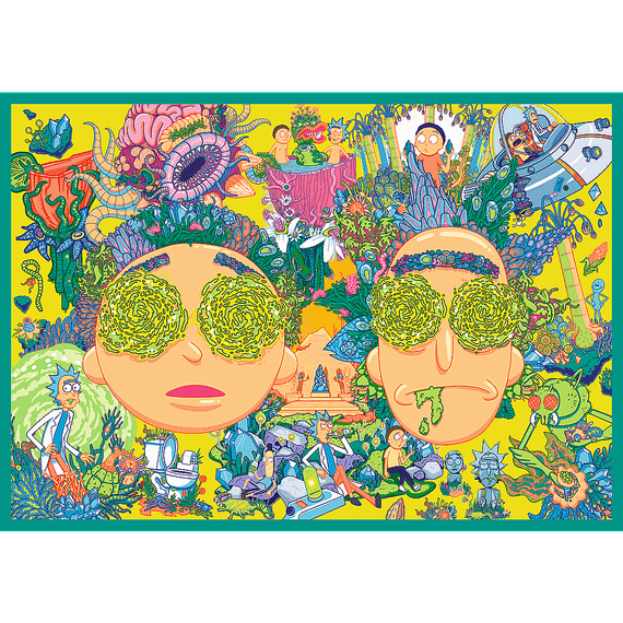 Pazl / Пазлы / Puzzles - "4x250" - The twisted world of Rick and Morty / Warner Rick and Morty
