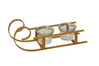 Подсвечник "Санки" 10х8х25см