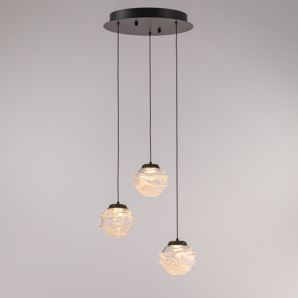 Подвесной светильник MD25030003-3A matt black/clear