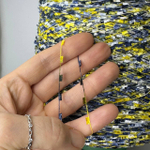 STRIZZOLINA - Di.Ve; вискоза, п/а; 500м/100гр; Мелкая травка фрагментами; цвет: бело-сине-желтая