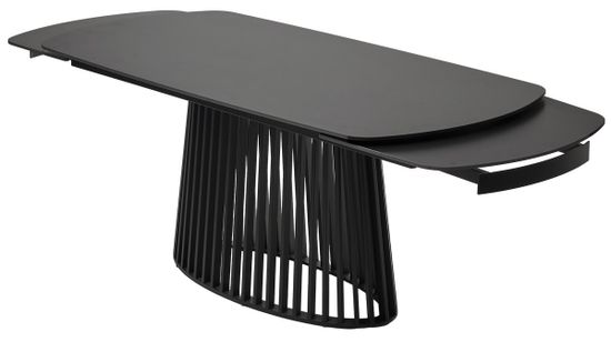 Стол DESIO 180 PURE BLACK SOLID CERAMIC Черный мрамор матовый, керамика/черный каркас