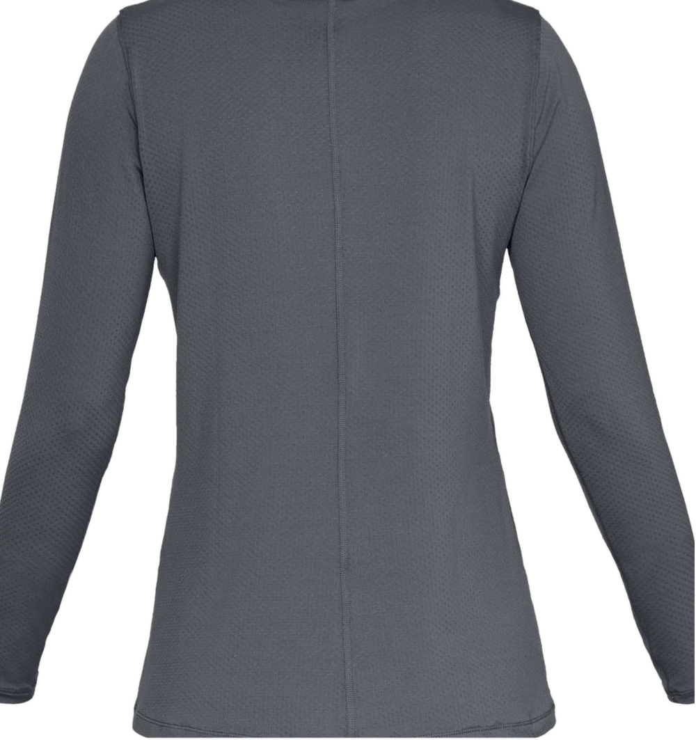 Женская футболка теннисная (Дл.Рукава) Under Armour HeatGear Armour Long Sleeve - pitch gray light heather/metallic silve