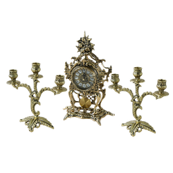 Bello De Bronze Канделябр Флор 3-х рожковый, золото