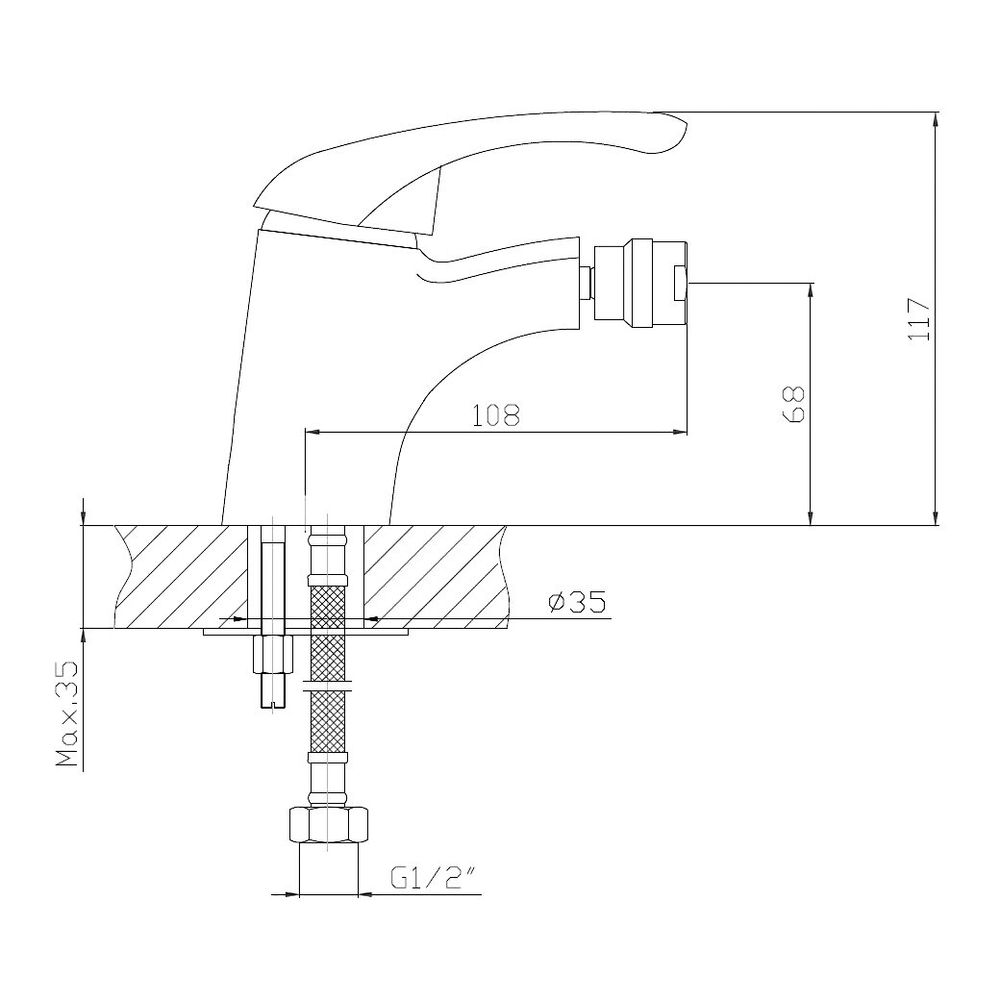 СМЕСИТЕЛЬ Д БИДЕ КЛЕВЕР NEGA NG45