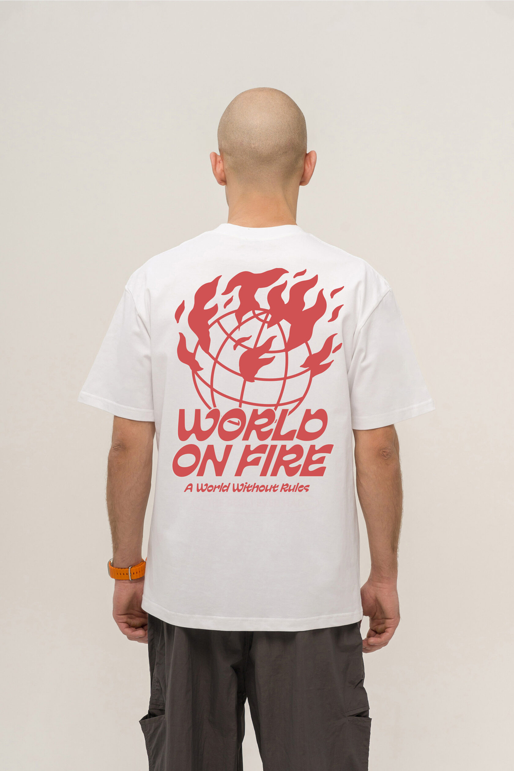 Футболка KUL'TURA "GLOBE ON FIRE" Белый