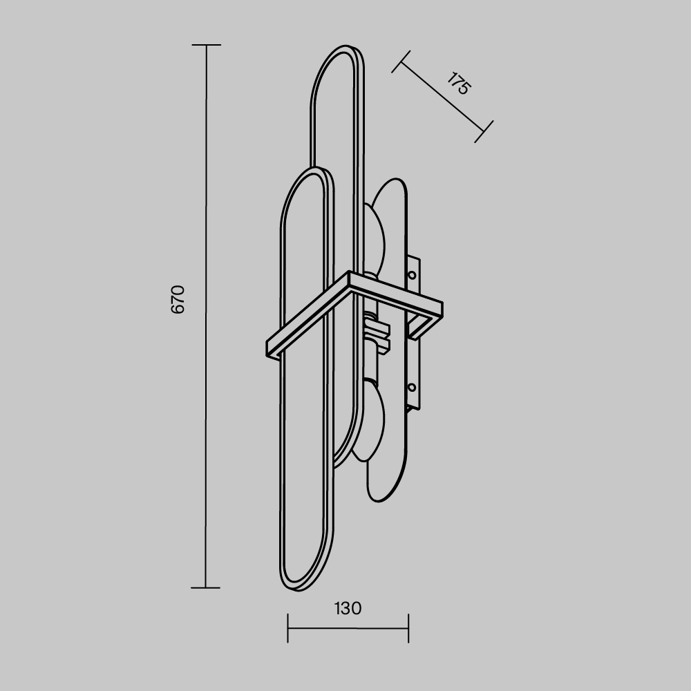 Настенный светильник (бра) Maytoni MOD099WL-02G2