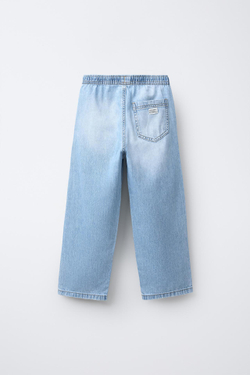 ZARA ПРЯМЫЕ СВОБОДНЫЕ ДЖИНСЫ, ВЫЦВЕТШИЙ СИНИЙ