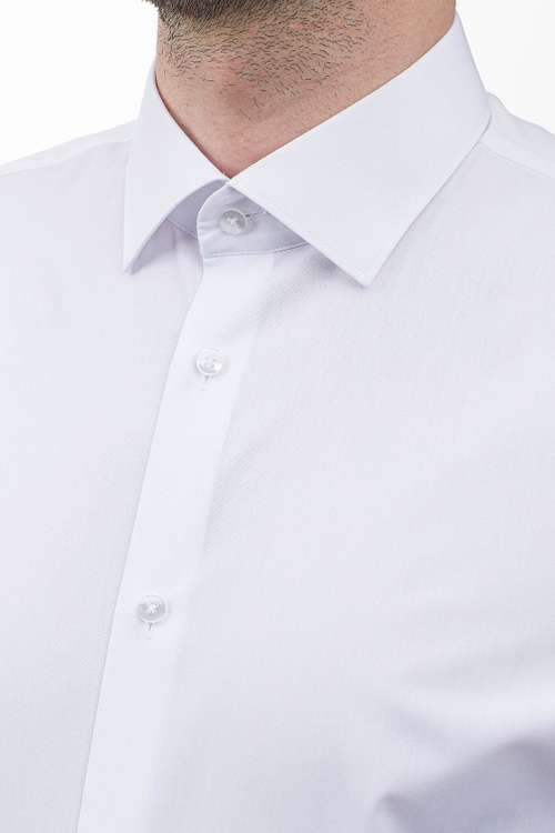 Сорочка мужская VESTER короткий рукав, цвет белый, бамбуковое волокно, пэ, эластан