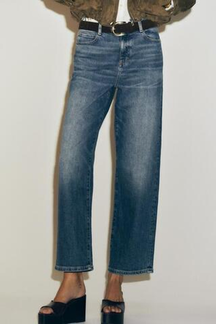 ZARA ДЖИНСЫ Z1975 STRAIGHT LOOSE СО СРЕДНЕЙ ПОСАДКОЙ, СИНИЙ