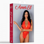 Боди эротический кружевной Amor El Felisa, красный L/XL
