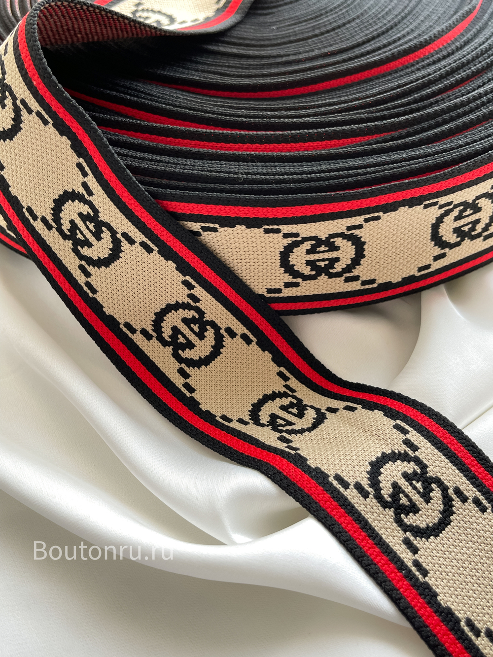 Резинка (тесьма) Гучч. лампас эластичный 5 см