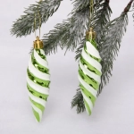 Ёлочные игрушки «Таинственное очарование» Сосульки 10 см (набор 2шт), салатовый