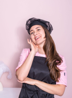 Колпак повара черный с сеткой