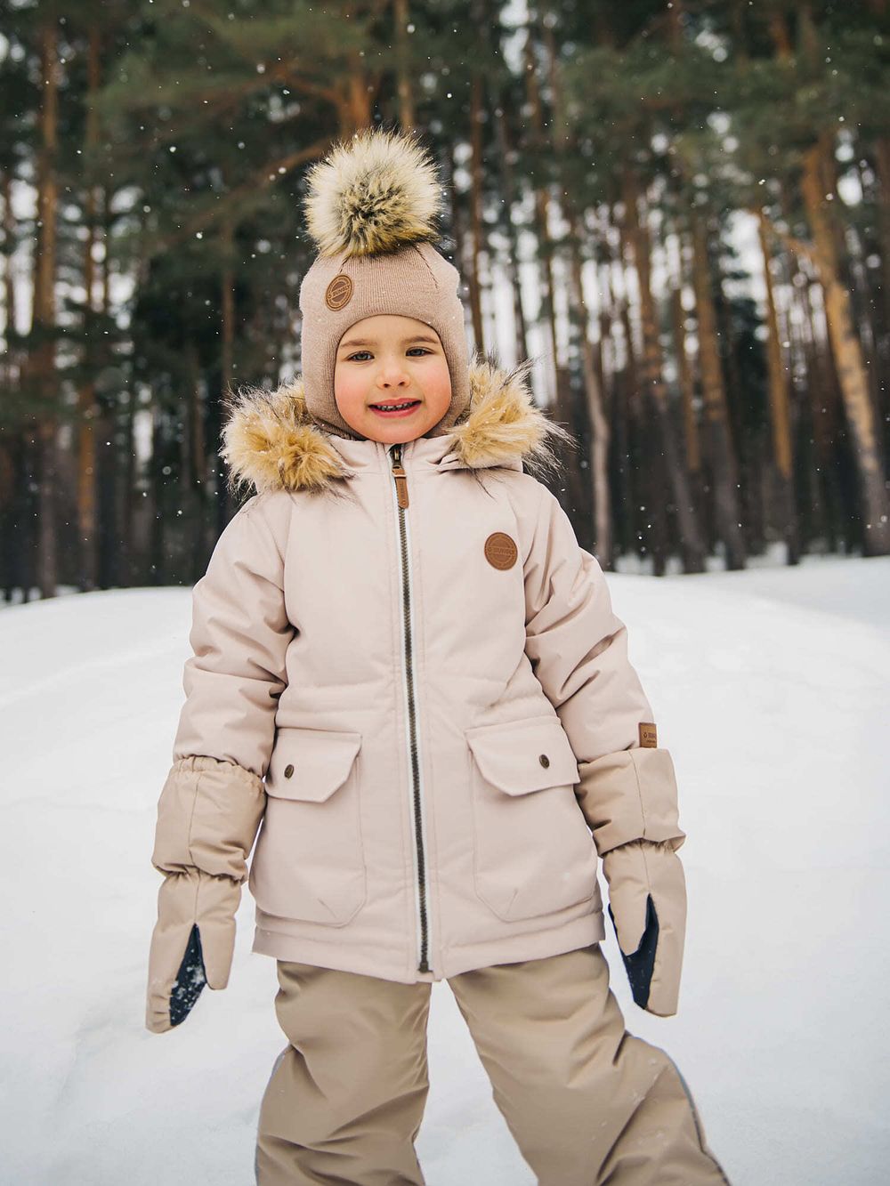 Парка зимняя на меху "Нюд"