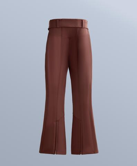 OYSHO Водонепроницаемые расклешенные эластичные брюки SKI с высокой посадкой, терракотовый