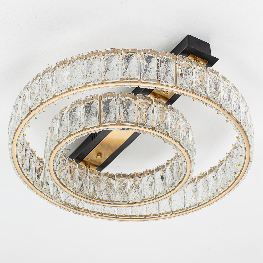 Citilux PALANT CL325152 LED Люстра хрустальная Чёрный+Бронза