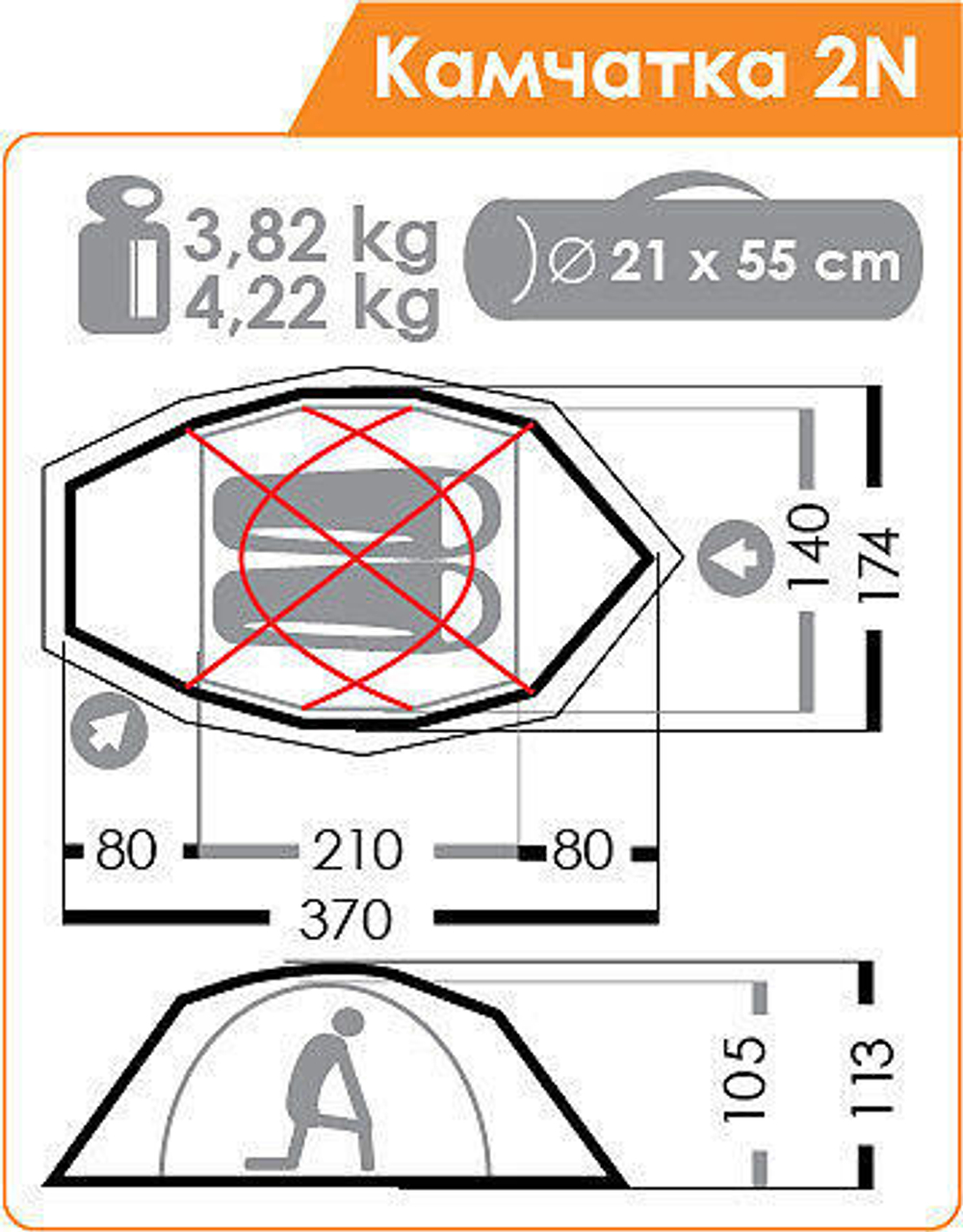 ЭКСТРЕМАЛЬНАЯ ПАЛАТКА NORMAL КАМЧАТКА 2N